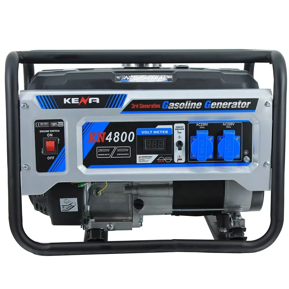 3-фазный бензиновый генератор мощностью 7000 Вт для дома / 220 В AVR 380 В 10 кВА Электрический 4-полюсный 3-фазный бензиновый генератор