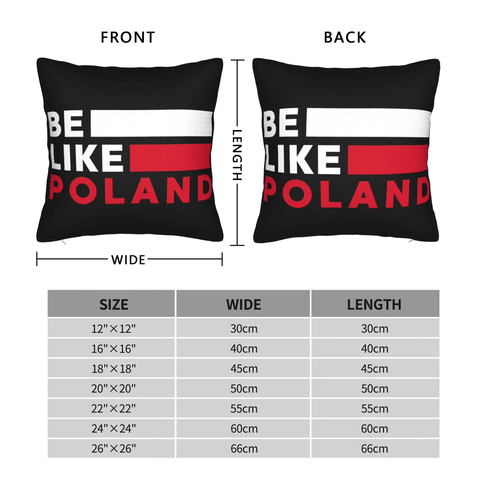 Be Like Poland Polish Culture Pillowcase Polyester Cushion Cover Decorations  Pillow Case Cover Seat Square 40X40cm