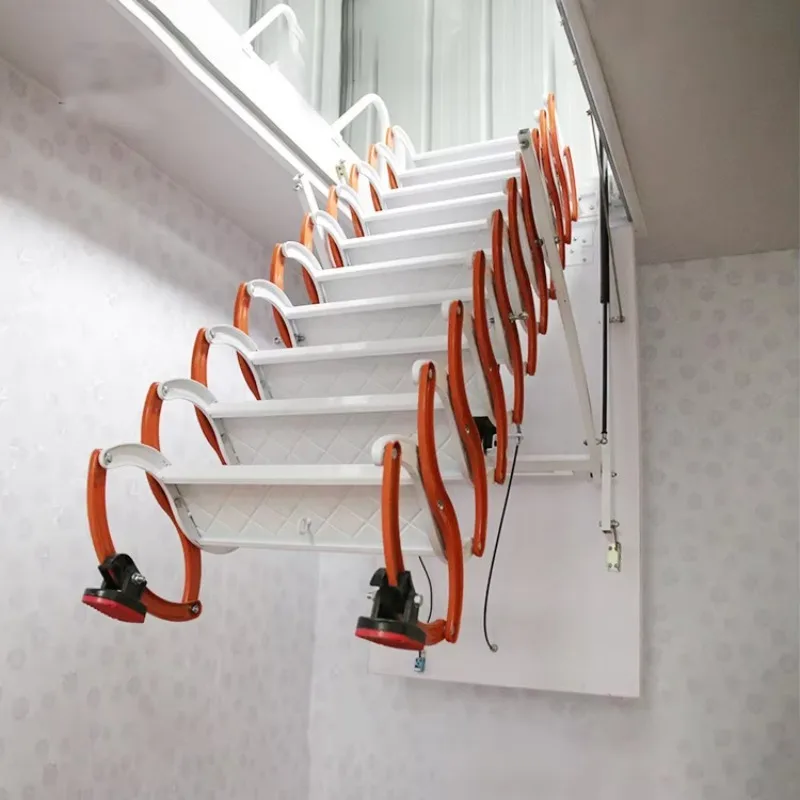 

Convenient Access Indoor Electric Attic Telescopic Stairs Automatic Folding Loft Ladder Steel Collapsible Staircase Access