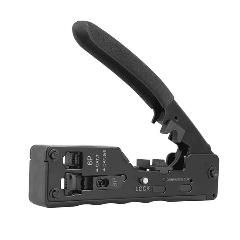 CAT5 CAT6A CAT7 Modular Crimper With RJ45 RJ12 RJ11 Network Cable Tester Tool Kit Easy To Use