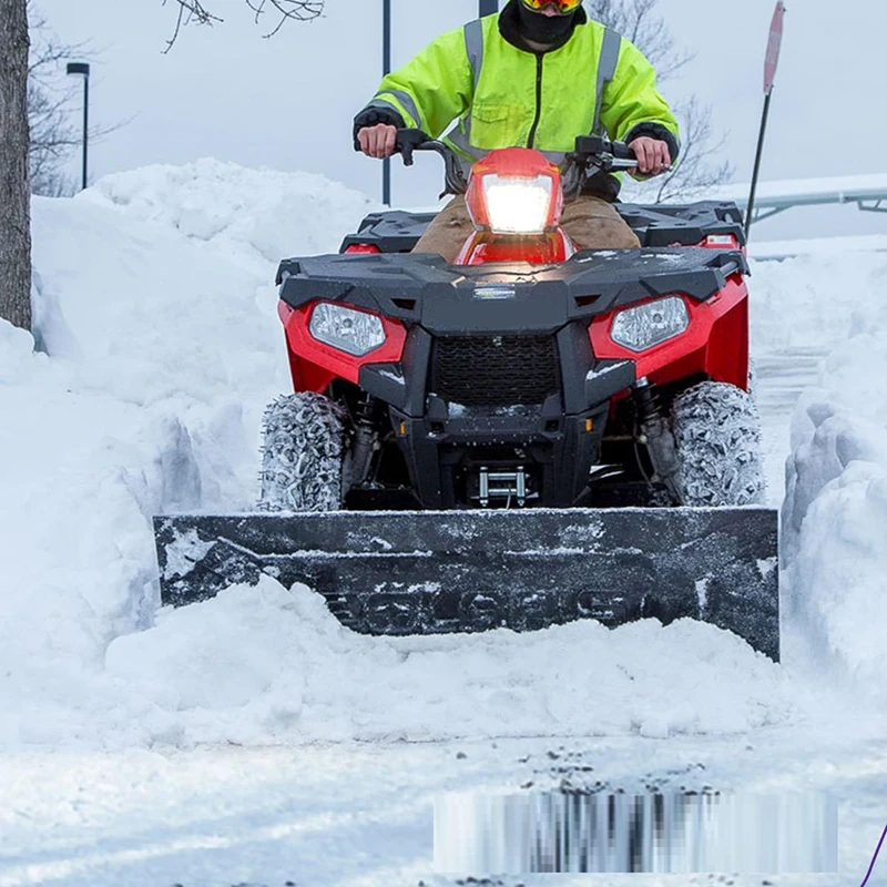 Снегоочистители для Polaris, 2 шт. сверхмощных противоскользящих башмака для снежного плуга для квадроциклов и UTV, регулируемый снегоочиститель из закаленной стали