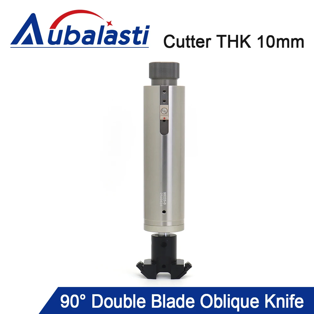 

Aubalasti 90° Double Blade Oblique Knife Cutter Thickness 10mm Vibrating Knife for Soft Glass PVC Honeycomb Board KT Board