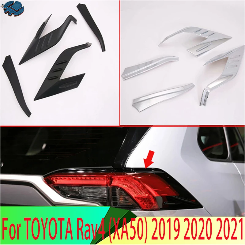 

For TOYOTA Rav4 (XA50) 2019-2024 Decorate Accessories Trim Tail Light Rear Back Frame Lamp Cover molding Car Styling