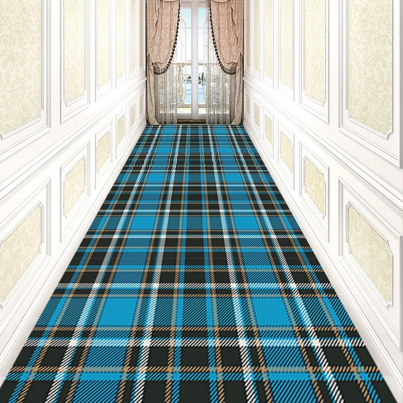 

Reese Lobby Carpets Living Room Bedroom Porch Rugs Scottish Tartan Pattern Vestibule Hallway Corridor Aisle Library Restaurant