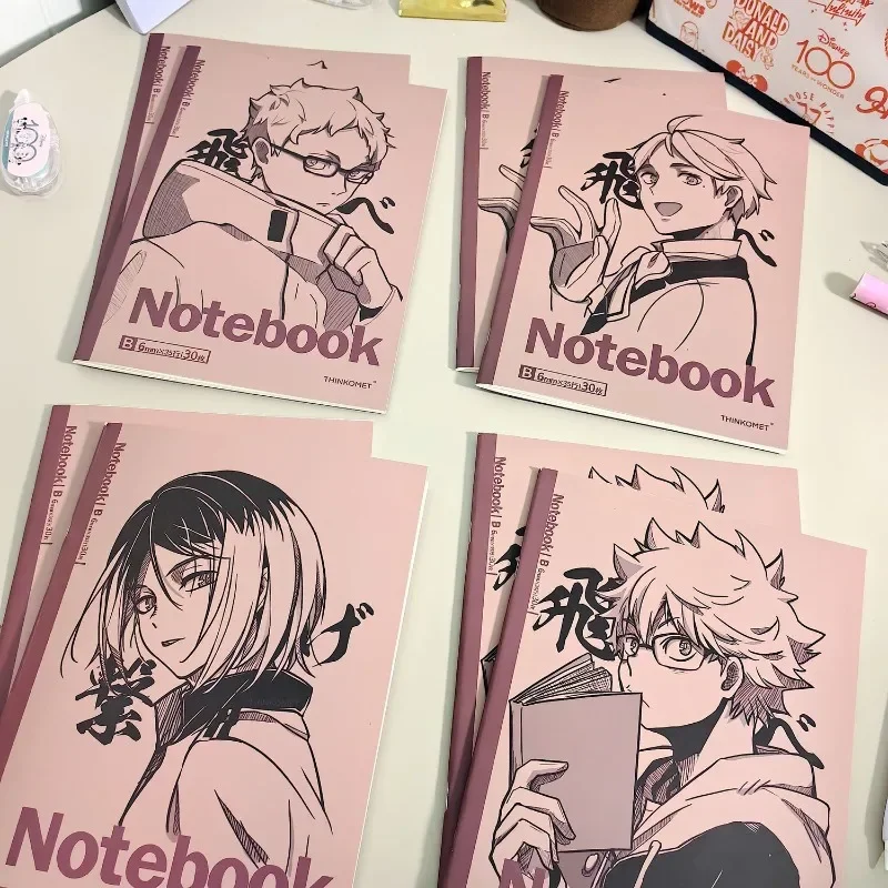 Shoyo Hinata Tobio Kageyama Kei Tsukishima Kotaro Bokuto Anime Two-dimensional Peripherals Simple Notebook Student Stationery