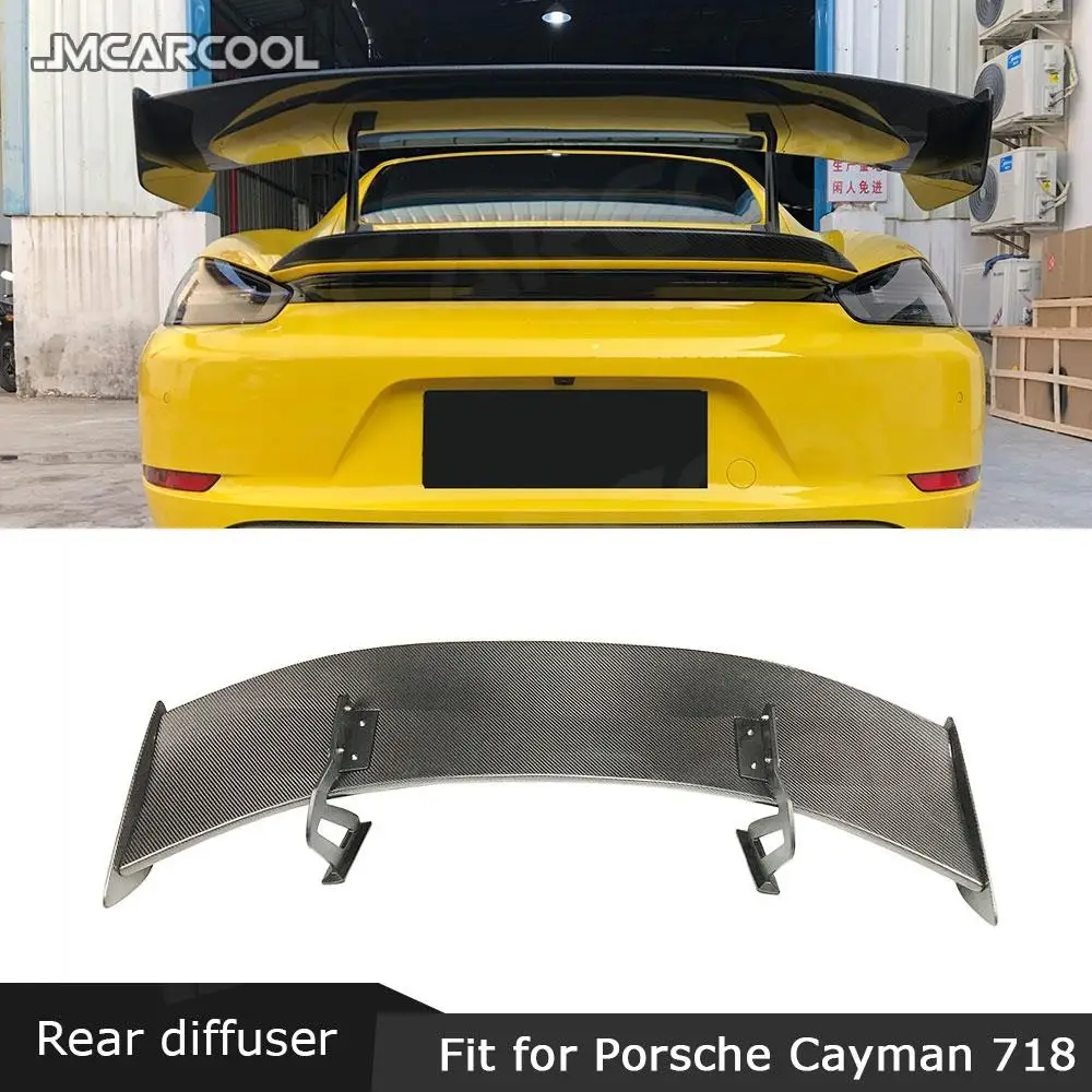 

Dry Carbon/Wet Carbon Material Rear Trunk Lip Spoiler Decoration For Porsche Cayman 718 987 997 998 981 911 Boxster GT4