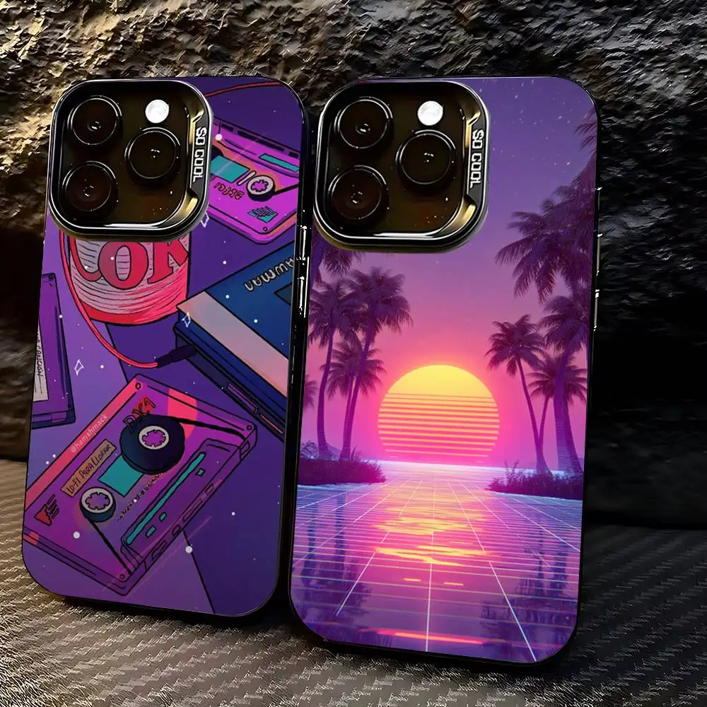 

Vaporwave Aesthetic Phone Case For iPhone 17,16,15,14,13,12,11,Pro,Max,Plus Shockproof Cover