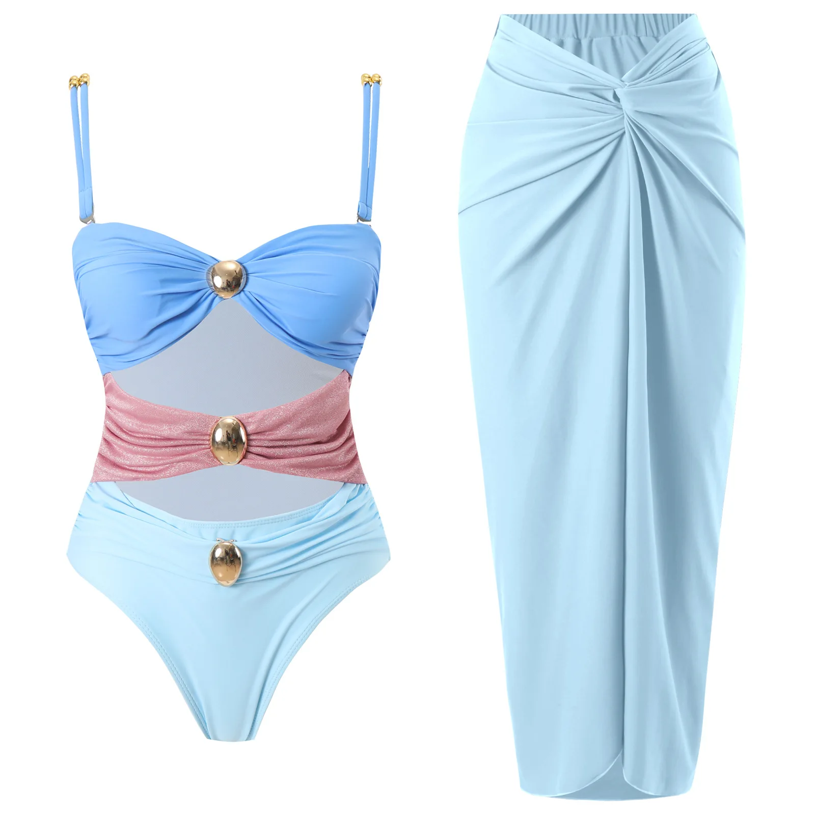 2024 Bikini Set Women's swimsuit two-piece One Piece Summer feminine Swimwear Vacation dress Beachwear Bathing Suit Monokini