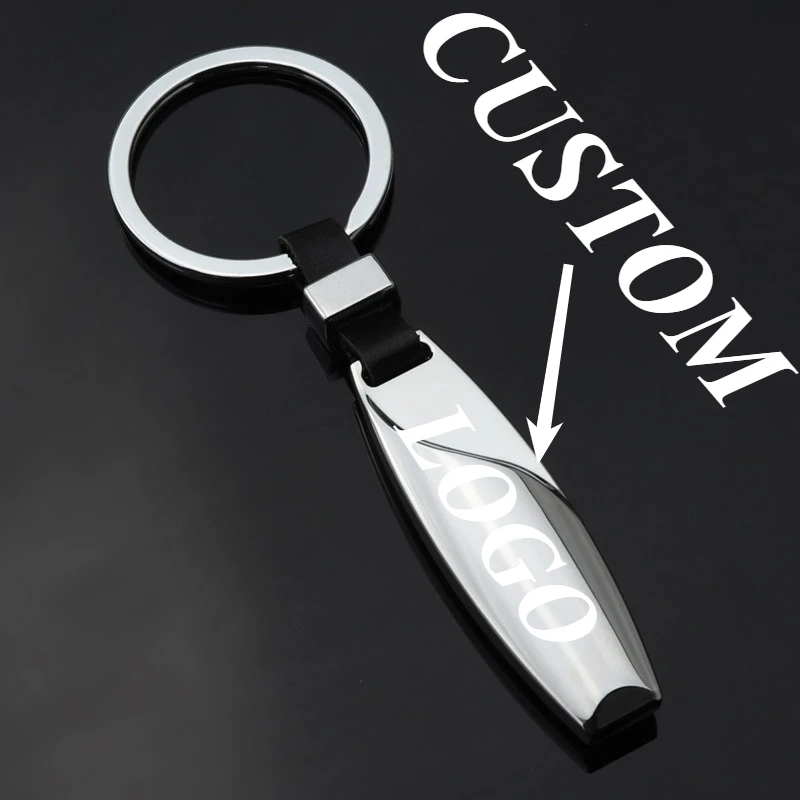 

1pc Custom Keychain Personalized Metal H-buckle water droplet emblem Customized Key Ring Car Accessories Gift Wholesale