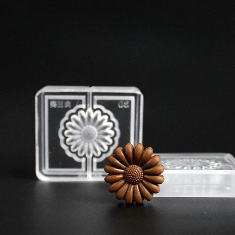 Lotus and Plum Blossom Small Incense Tablet Mold Double-Sided Handmade Mold for Crafting Custom Blended Incense Beads