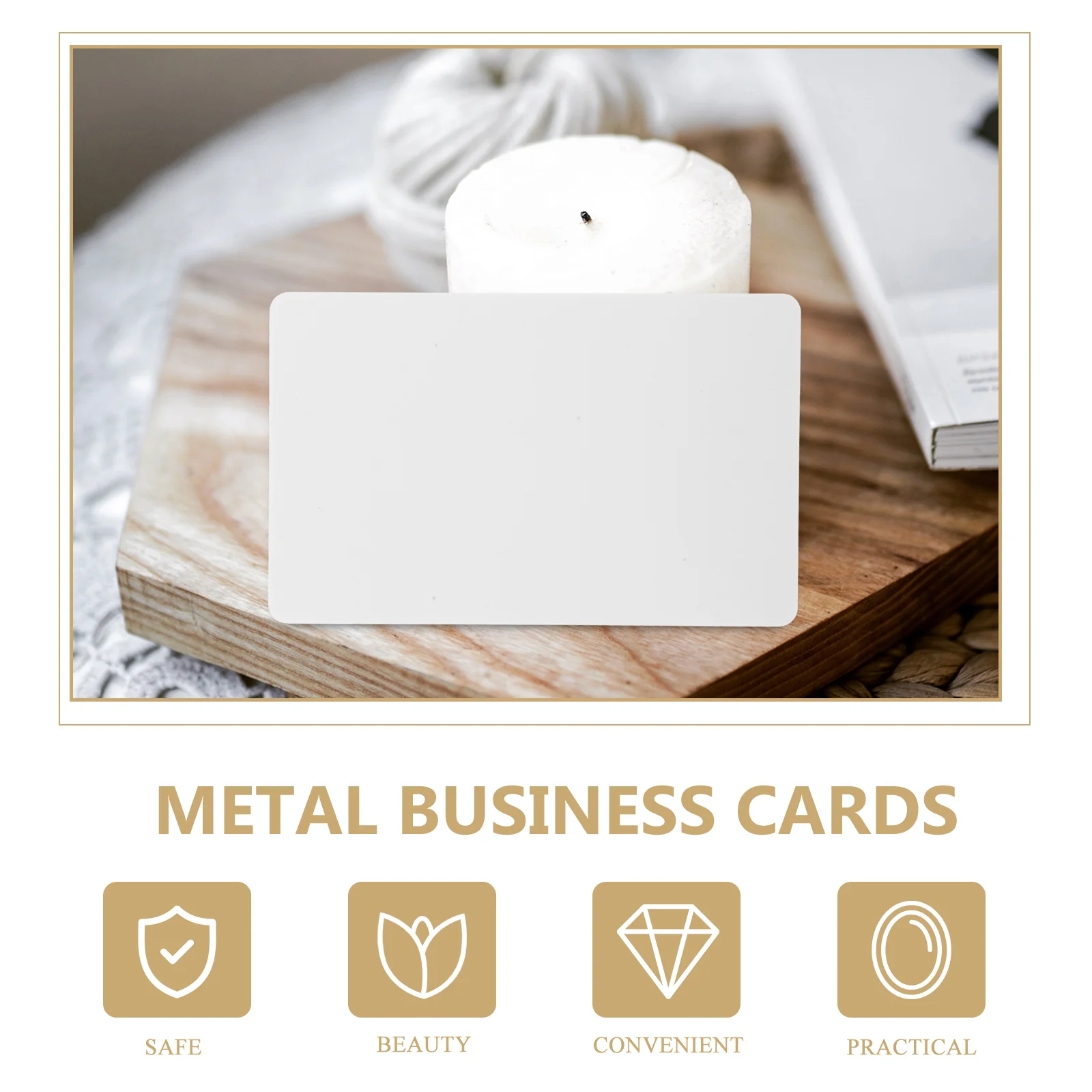 10 Pcs Employee Card White Credit Dual-side Membership Printable PVC Fake Unfinished Blank Tag