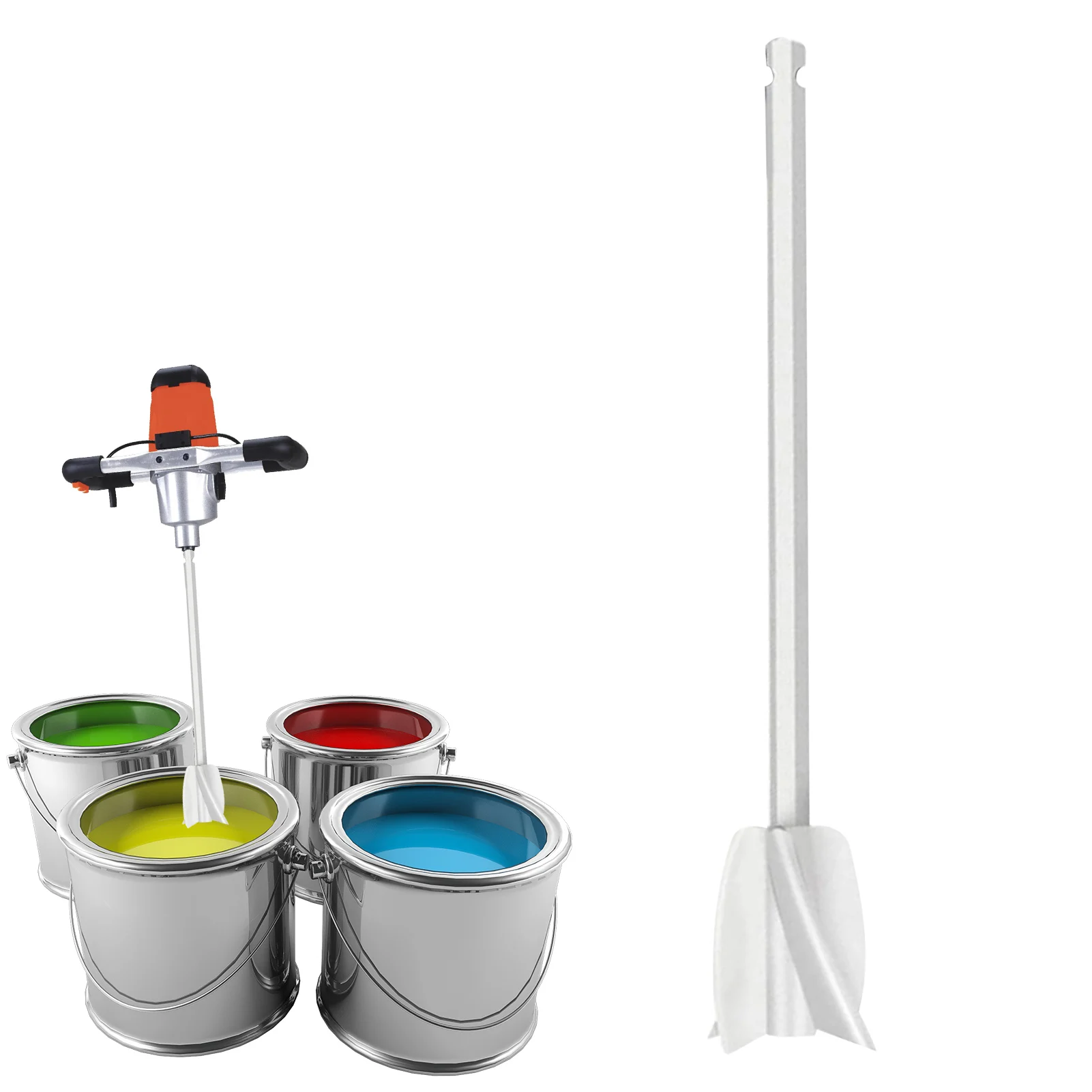 Epoxy Mixer Attachment For Drill Multipurpose Bidirectional Paint Stirrer Multipurpose Powerful Epoxy Mixer For Resin Reduce