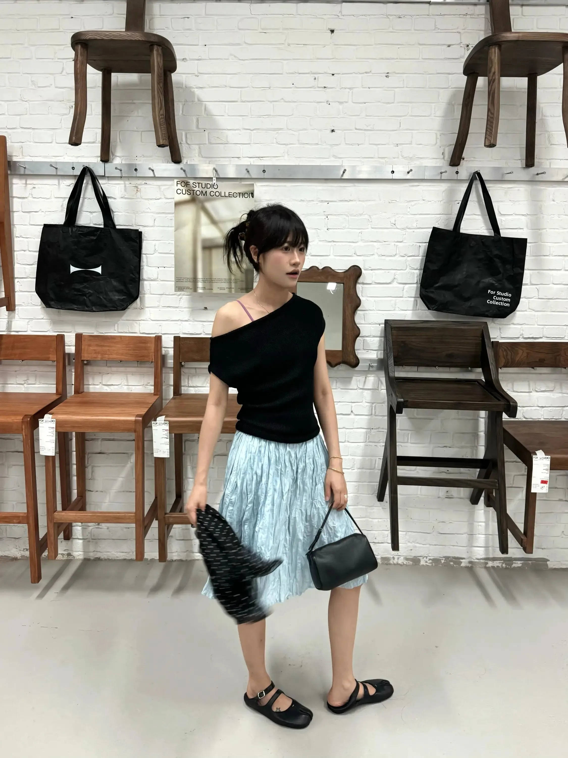 American Retro Free Form Pleated Knee-Length Lace Patchwork Low Waist Beautiful Umbrella Skirt Women Spring Summer Blue