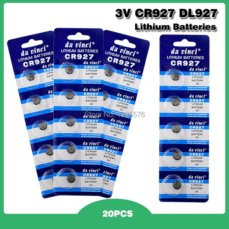 20 قطعة 3v 927 الكهربائية لعبة حاسبة Cr927 927 ECR927 5011LC DL927 BR927 KCR927 LM927 التحكم عن بعد LED ضوء البطارية