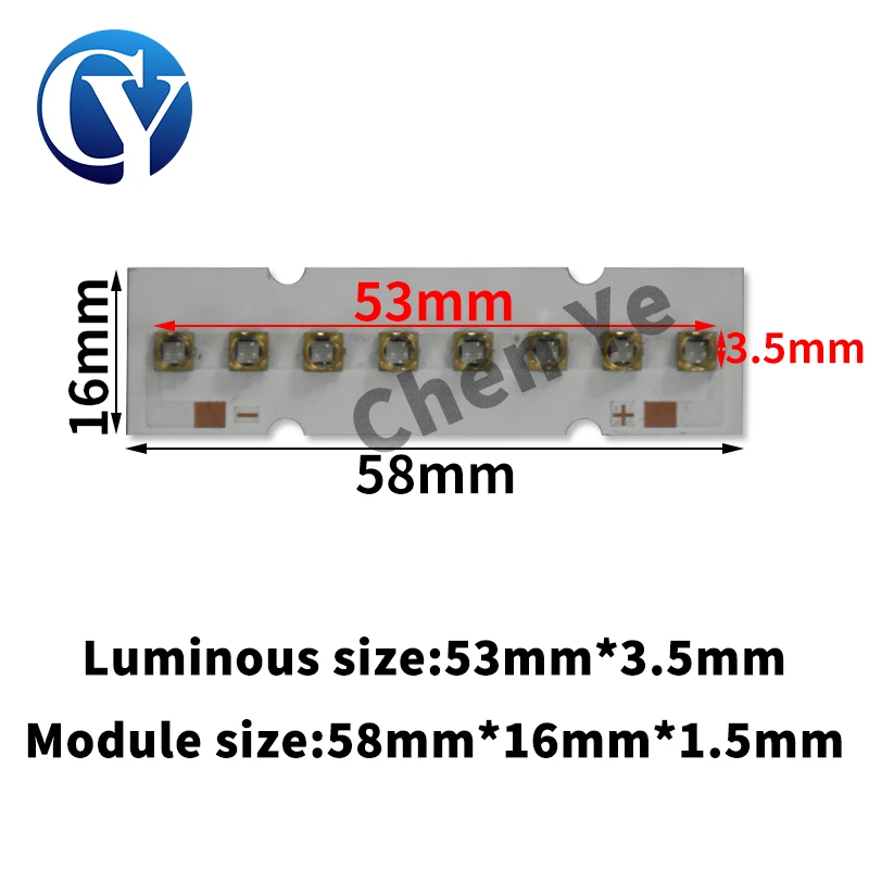 Puce LED UV pour encre d'impression UV, 24W, Tech 3535, 3W, 365nm, 385nm, 395nm, 405nm, durcissement de la colle PCB