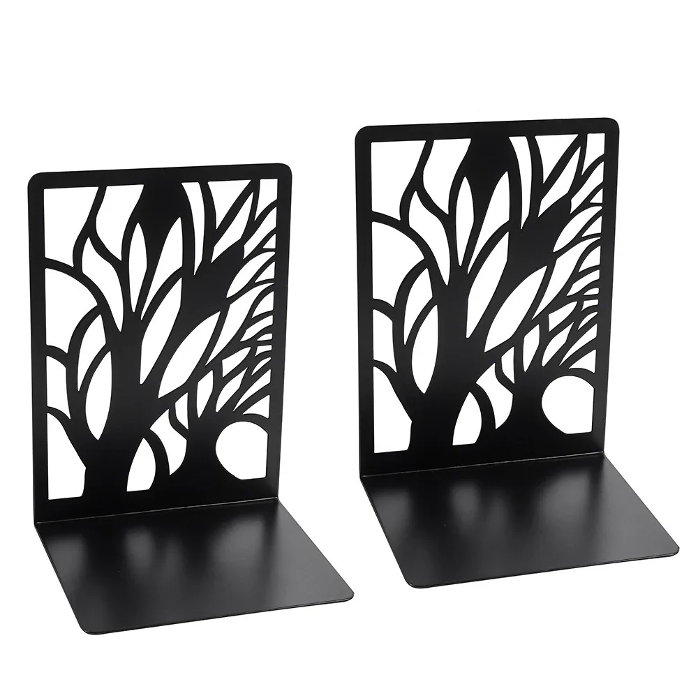 

Hollow Out Book Ends Stand Holder Non-Slip Geometry Bracket Book Support Creative Stable Creative Metal Bookends