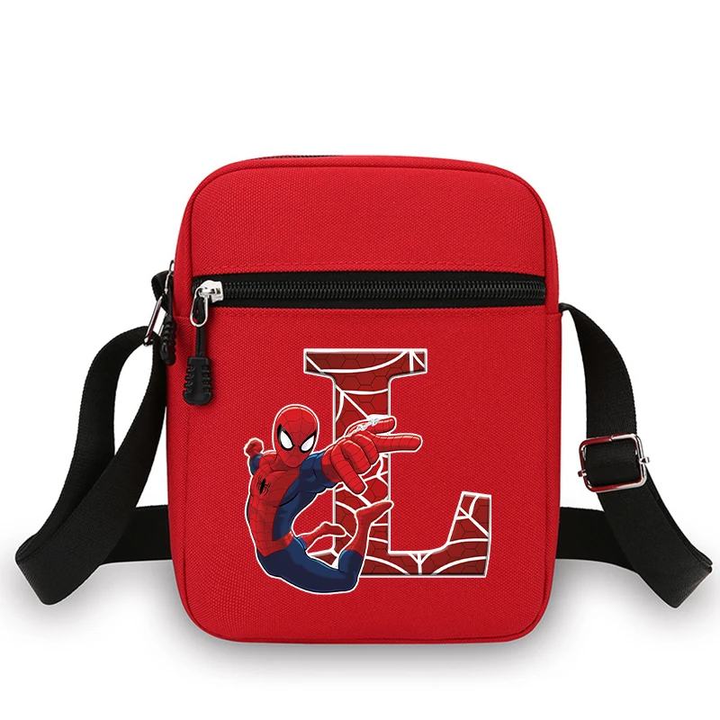 جديد سبايدرمان حقيبة كتف الكرتون رسالة A-Z مطبوعة حقيبة يد موضة حقيبة كروسبودي الأطفال حمل الحقائب هدايا عيد ميلاد الاطفال