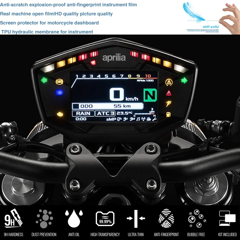 

CATTLE KING Cluster Scratch Cluster Screen Protection Film Protector For Aprilia Shiver/DORSODURO 900 /RSV4 /Tuono