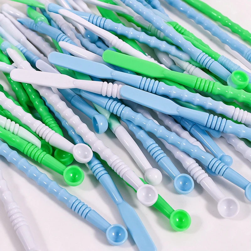 10pcs Oral Dual Head Mixing Knife, Dental Mixing Tool, Plastic Multifunctional Mixing Rod, Dental Consumables Tool