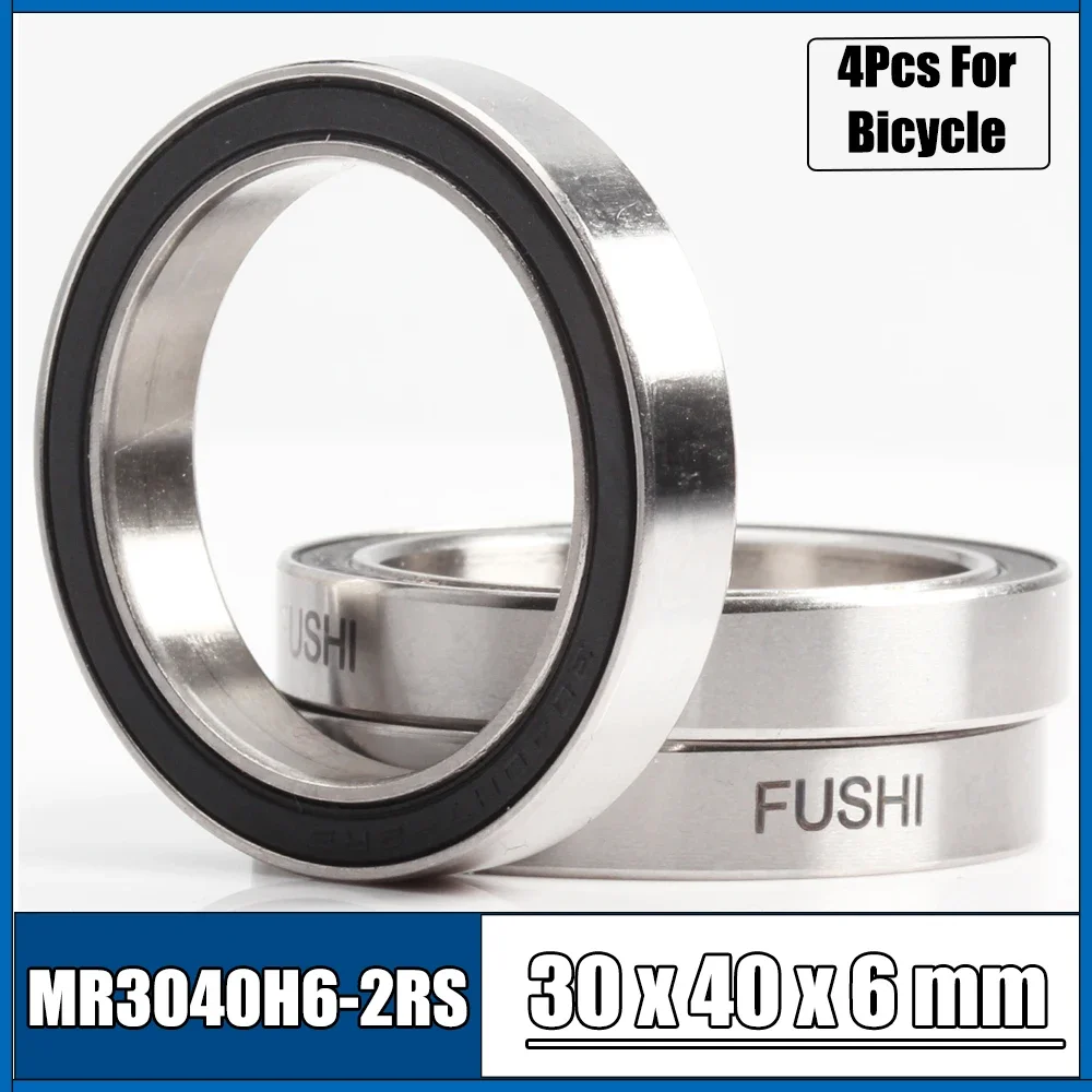 4Pcs 30406-2RS 30x40x6 MR30406-2RS ABEC-3 Bicycle Bearing 30*40*6 bearing MH3040H6-2RS Thin Wall Shielding Ball Bearing