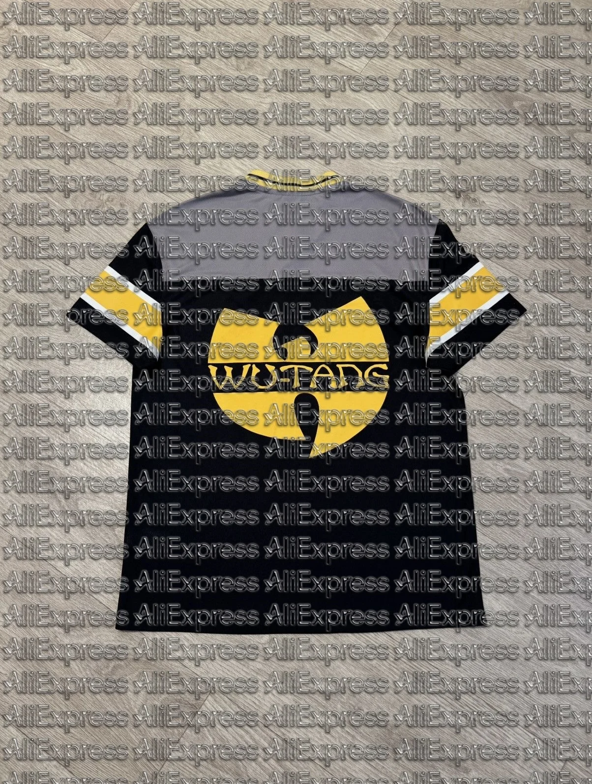 Wudang Gang No. 36 Protects Your Neck, Hip-hop Street Style Short Sleeved V-neck Mesh Jersey, A Must-have for Rap Music Fans