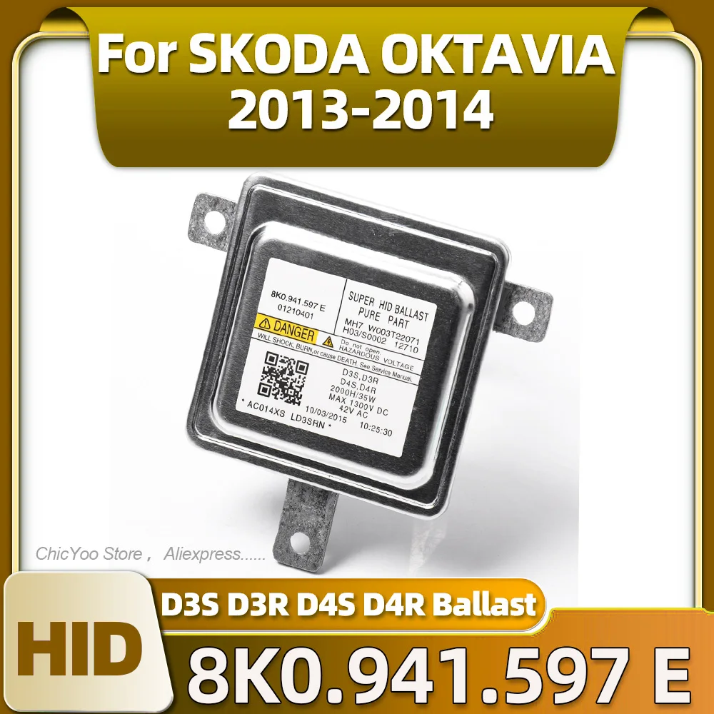 

Xenon Headlight D3S D3R D4S D4R HID Ballast Control Unit 8K0.941.597 E W003T22071 For SKODA OKTAVIA 2013 2014