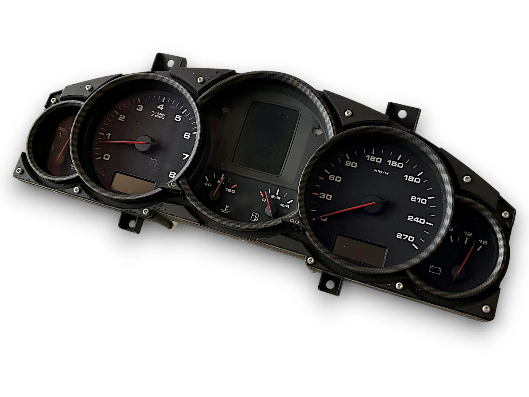 

Exquisite High Quality Matt Carbon Fiber Style Dashboard Dial Gauge Rings Bezel Trim for Porsche Cayenne 955 957 9PA