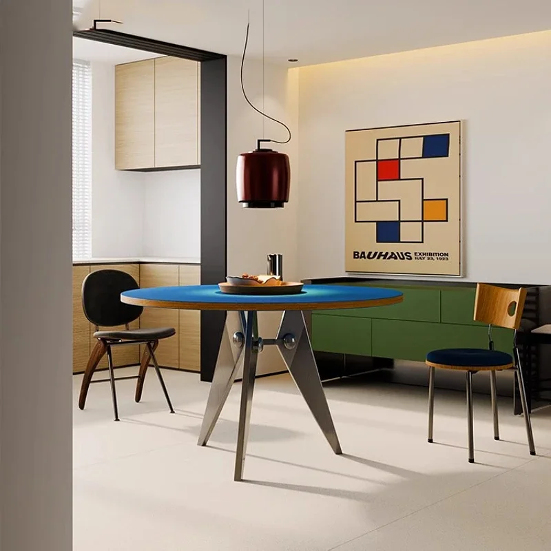 

Stainless Steel Modern Dining Table Round Nordic Quality Restaurant Coffee Tables Waterproof Restaurant Table A Manger Furniture