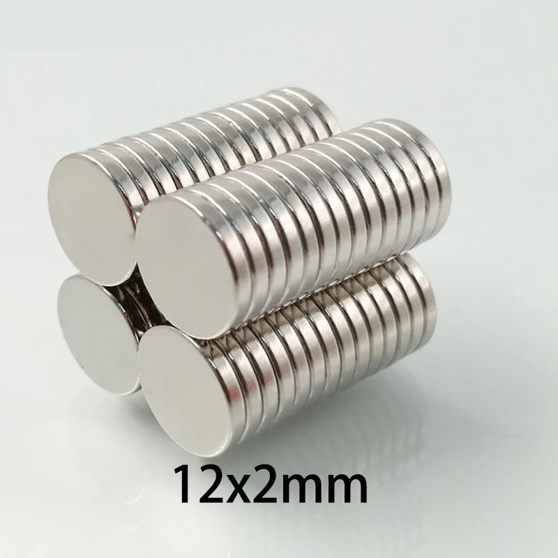 10/20/50 Stück 12 x 2 mm große runde Magnete – robuste Scheibe für Whiteboard, Kühlschrank, DIY-Projekte, Ladenorganisation und Kunsthandwerk