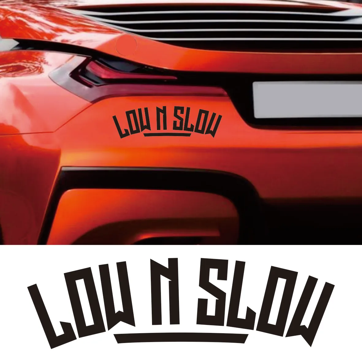 

Low N Slow Personalized Car Stickers for Window Body Bumper Door DIY Motorcycle Tank Waterproof Vinyl Decals Pegatinas De Coche