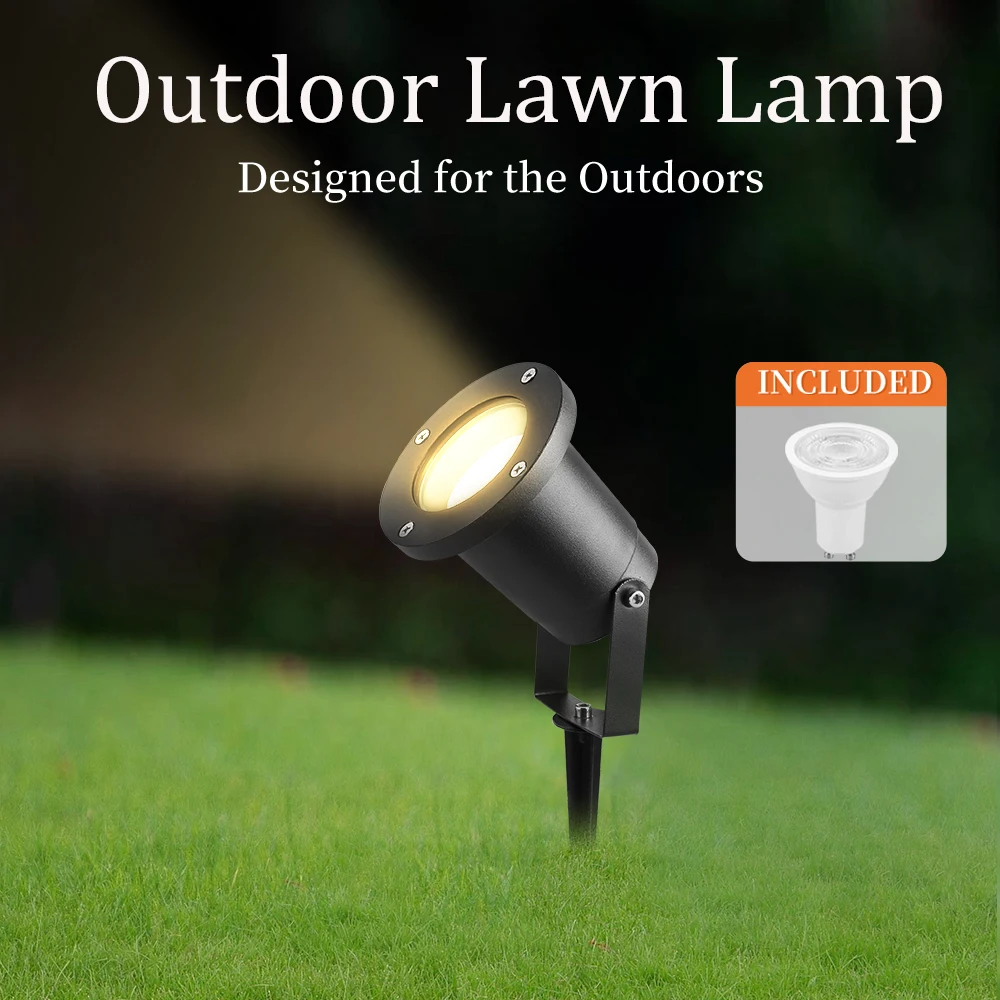 LED GU10 Outdoor Spike Light IP65 Waterproof Replaceable Bulb Energy Saving Spotlight Garden Yard Tree Decor