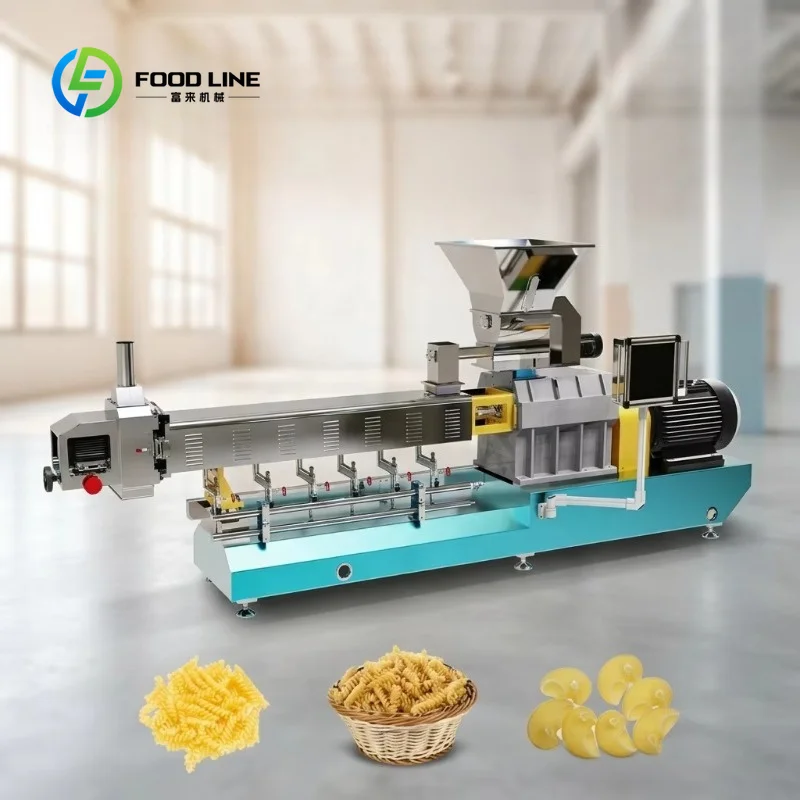 Italian Pasta Extruder Production Line, Full Automatic Industrial Machinery for Custom Macaroni & Spaghetti Production