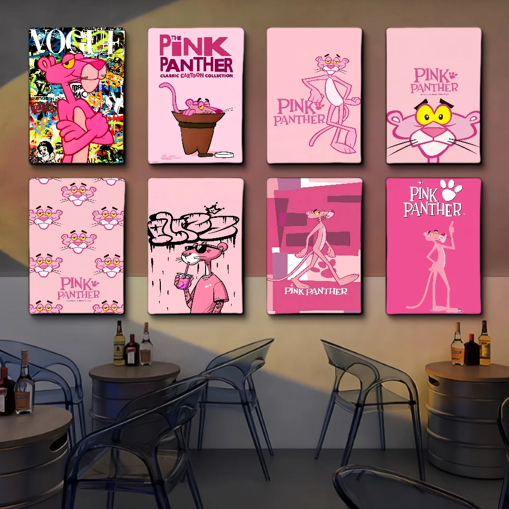 ملصقات لاصقة لفيلم النمر الوردي ملصق ورق أبيض DIY ملصقات حائط لغرفة البار والمقهى #1