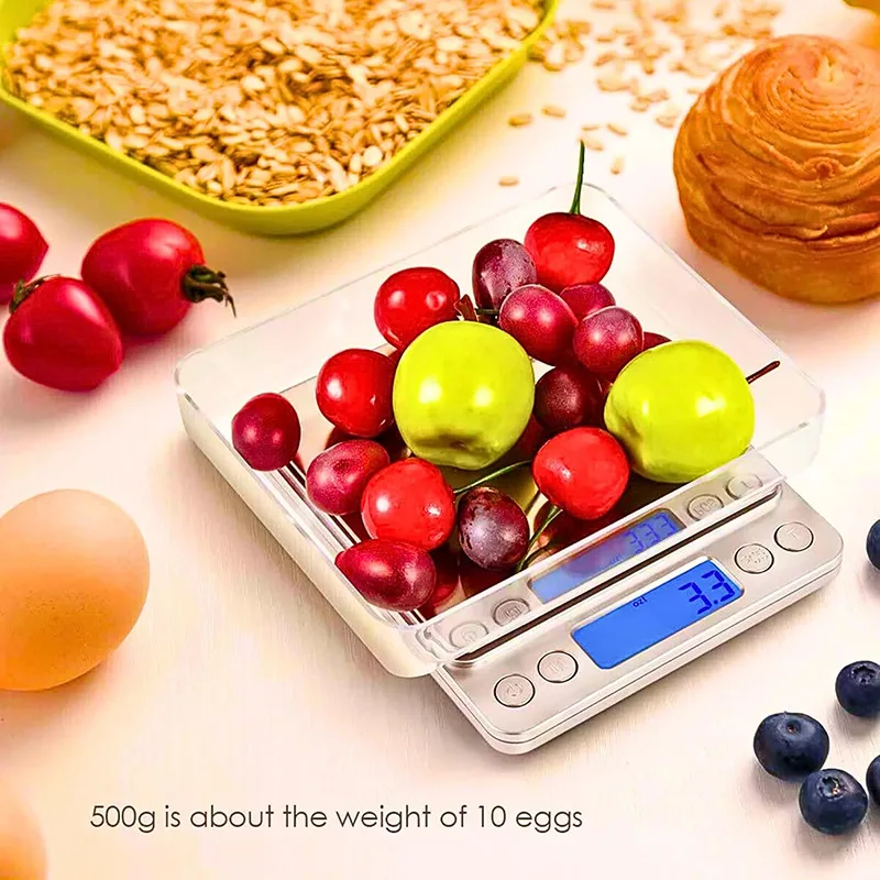 Digital Eagle Beak Scale 500g 0.01g Food Scale High-Precision Kitchen Scale Multifunctional Stainless Steel with Backlight LCD