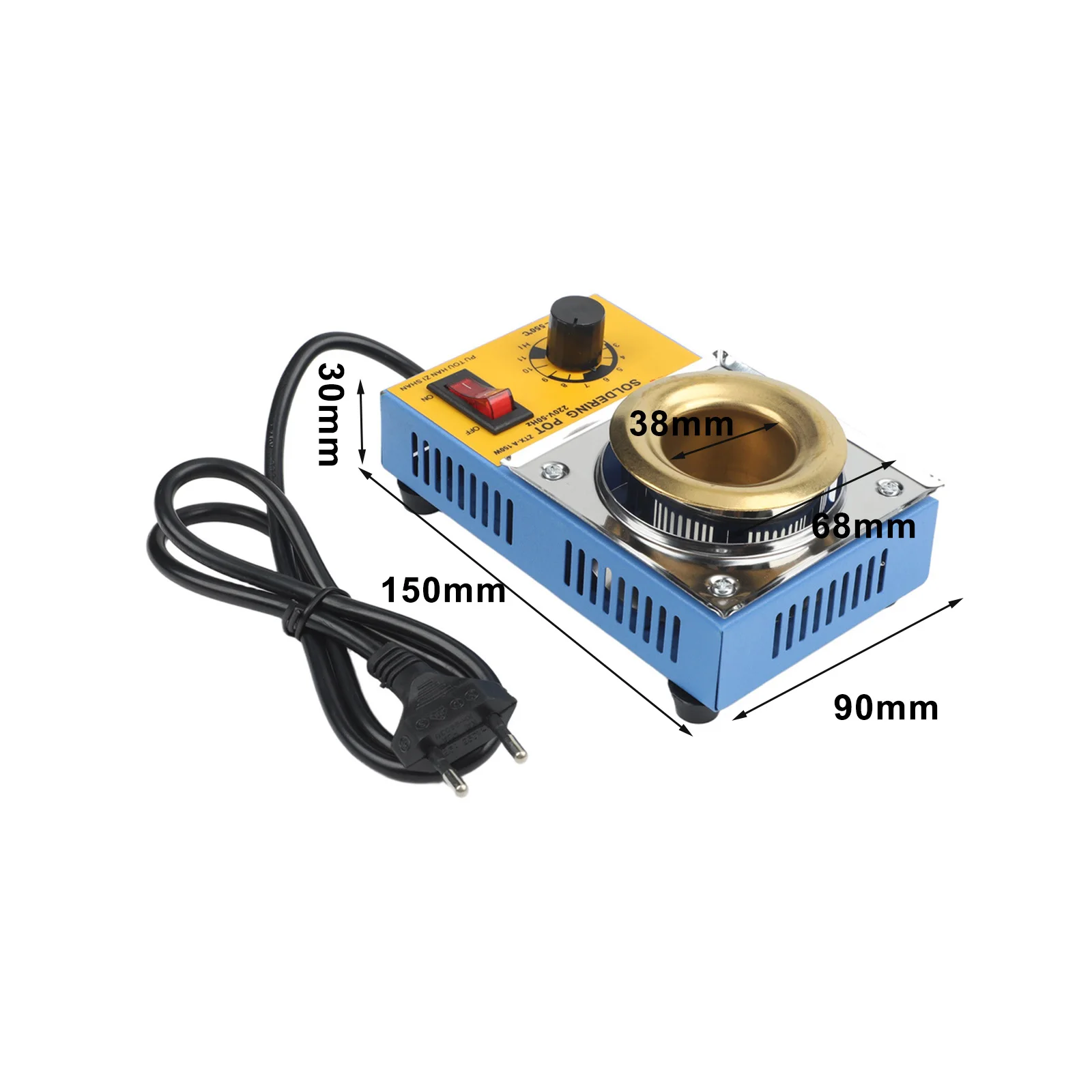 Desoldering Tool Solder Melting Pot 100 550 C Adjustable 100 C min Heating Rate Approx 8min Refining Time 250g Capacity