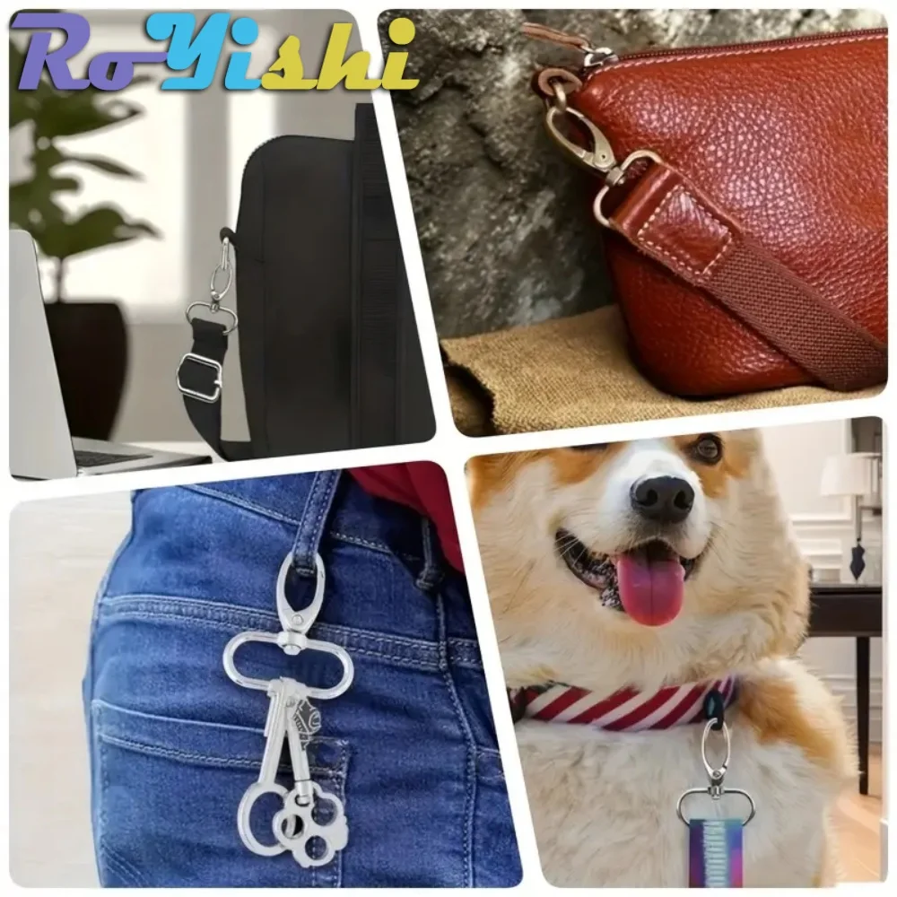 15pcs/set 15-38mm 4 Colors Metal Belt Buckle Set, Rectangle Sliding Adjust Buckle, D-ring Buckle, Rotating Hook Suit