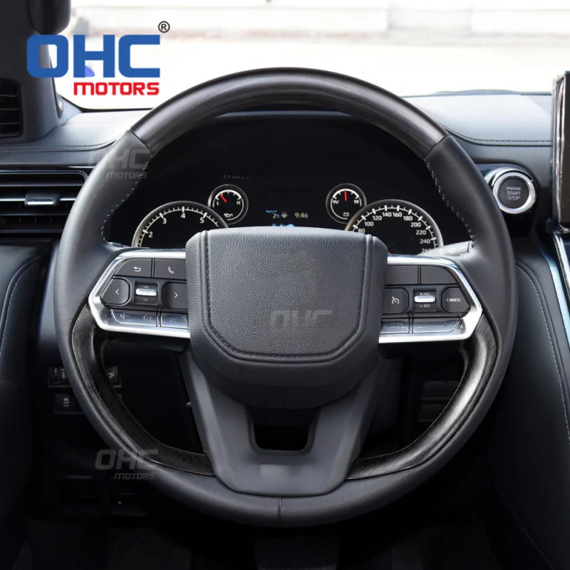 For Toyota Prado Land Cruiser LC300 LC200, peach wood steering wheel assembly For car modification