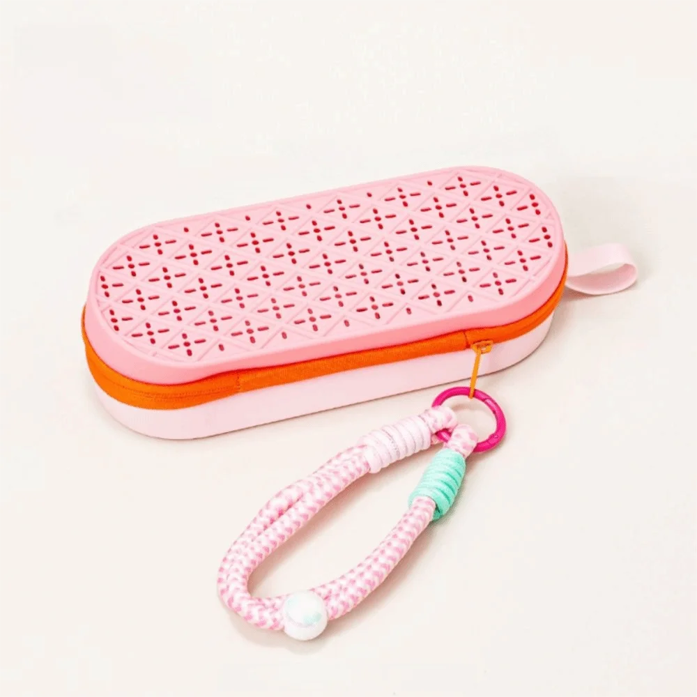 Portable Swimming Glasses Case Large Capacity Drain Hole Silicone Glasses Organizer Zipper Closure Waterproof