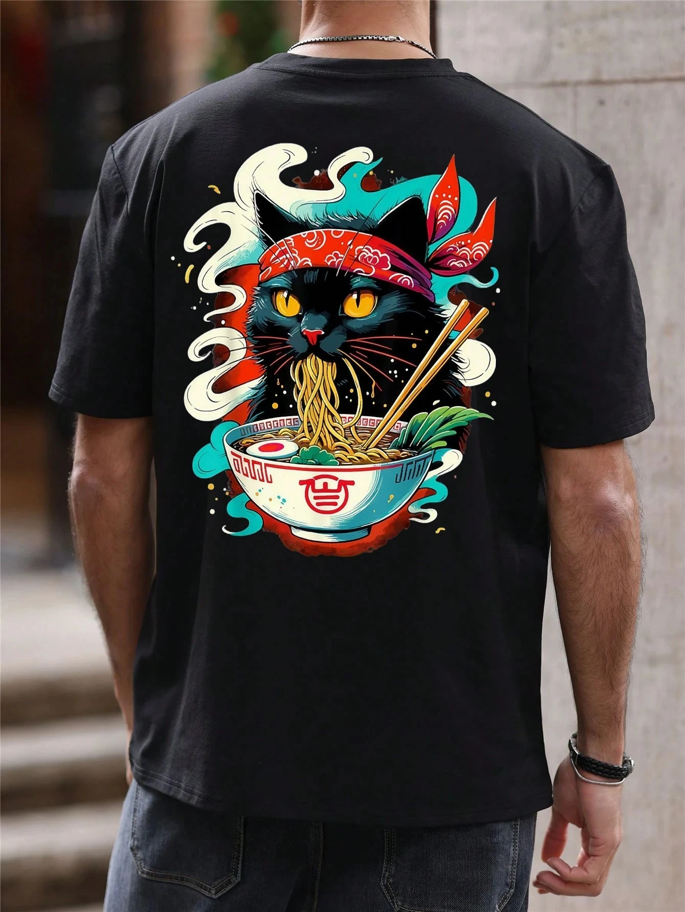 Men's Fashionable Printed Loose Short Sleeve T-Shirt Exquisite Design Summer Casual Round Neck T-Shirt Oversized Men's Clothing
