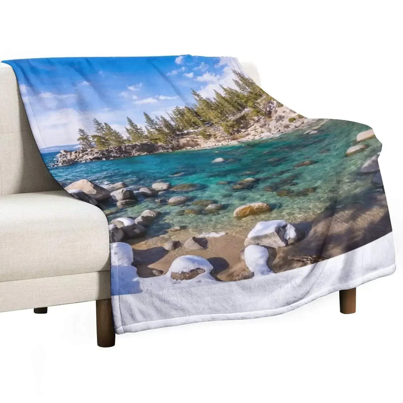 

Lake Tahoe California Throw Blanket For Decorative Sofa Comforter Soft Big Soft Plaid Blankets