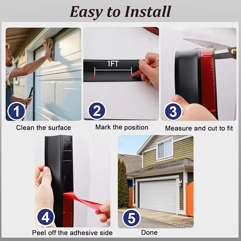 TPE Window Water Blocking Bar Sliding Window Rain Weatherstrip Home Balcony Insulation Windproof Sealing Strip Flashing Board