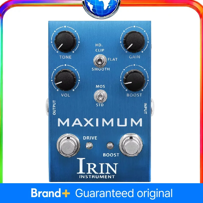 

IRIN AN-41 MAXIMUM Педаль эффектов для гитары Overdrive — повышающий канал для дикого тона — чистый тон канала привода без компрессии