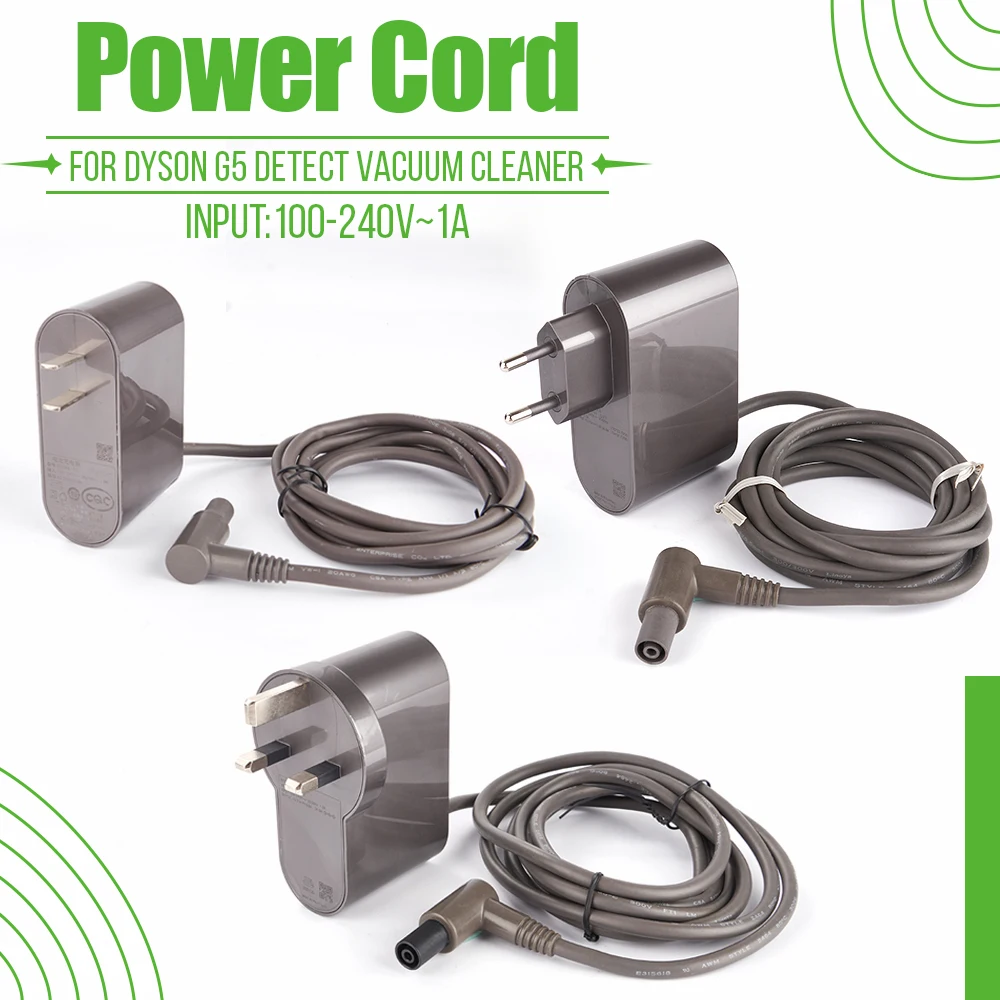 Power Cable for Dyson Gen 5 G5 Detect  Vacuum Cleaner Accessories SV23 Battery Charger Power Supply UK EU US Plug