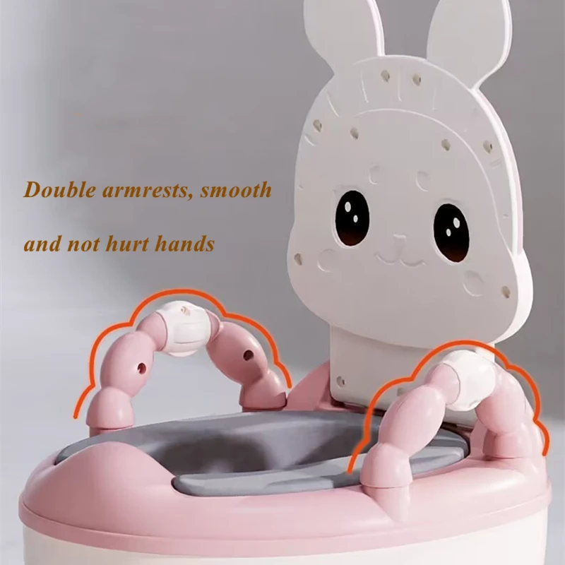 Baby Potty Toilet Training Seat Pink Cartoon Rabbit Thickening Children's Special Potty Baby Urinals Boys Girls Toilet Supplies