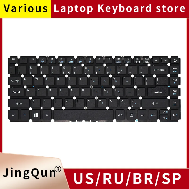 

New US/SP English Russian Laptop Keyboard For Acer Aspire E14 K4000 T4000 N15C1 E5-475G E5-473G TravelMate P249-M P249-MG TMP248