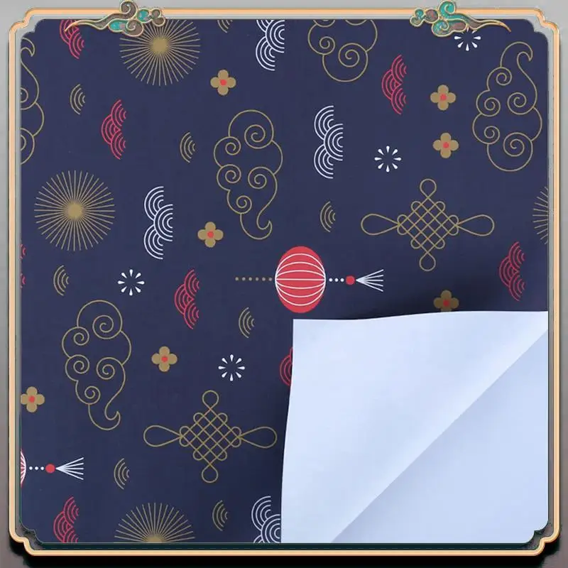 مجموعة أوراق تغليف A46M مكونة من 12 قطعة، مهرجان الربيع السنة الصينية الجديدة DIY هدية ورق تغليف أحمر، 70 سم × 50 سم