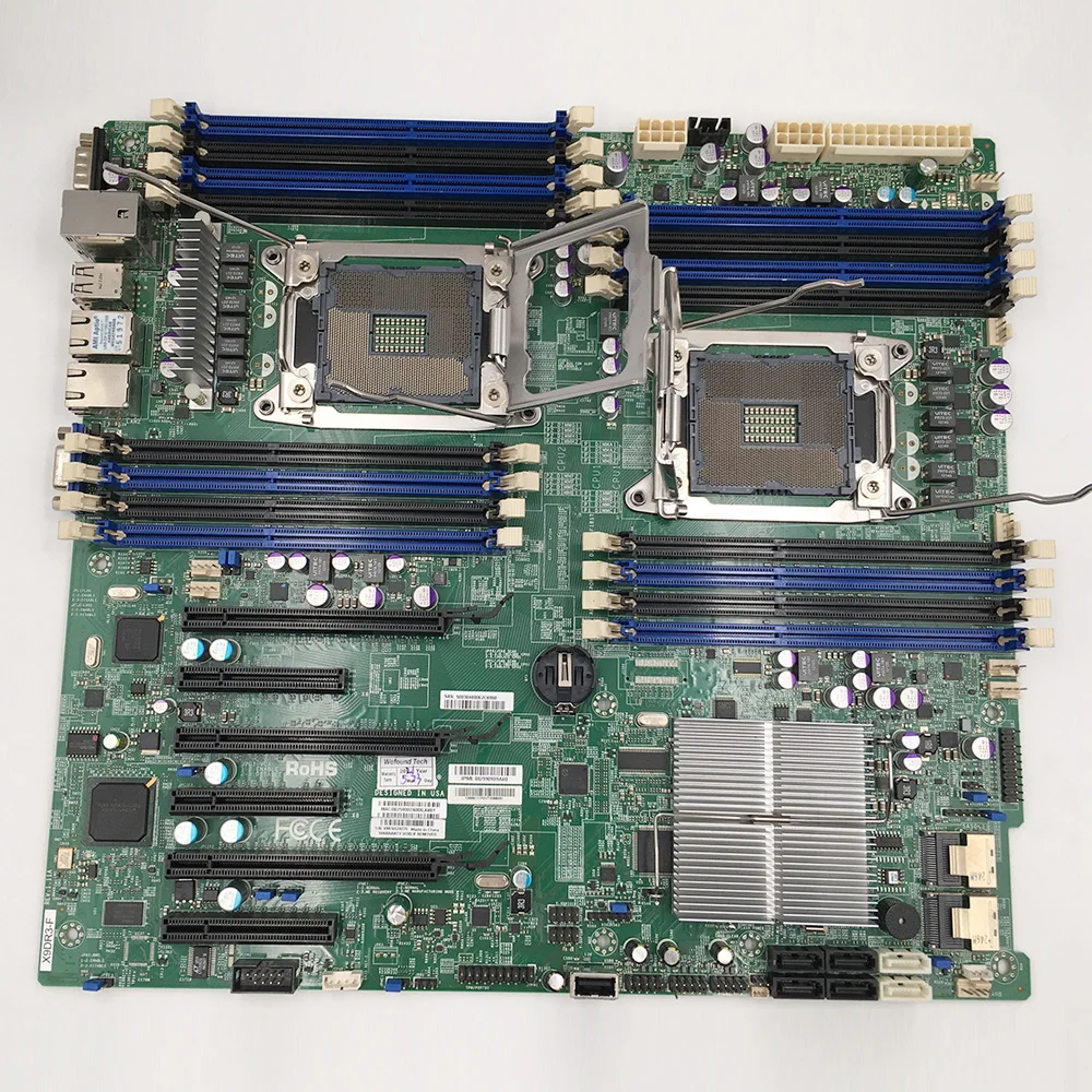 Imagem -03 - Placa-mãe para Servidor Supermicro Suporte E52600 v1 v2 Ecc Ddr3 8x Portas Sas C606 X9dr3-f Lga2011