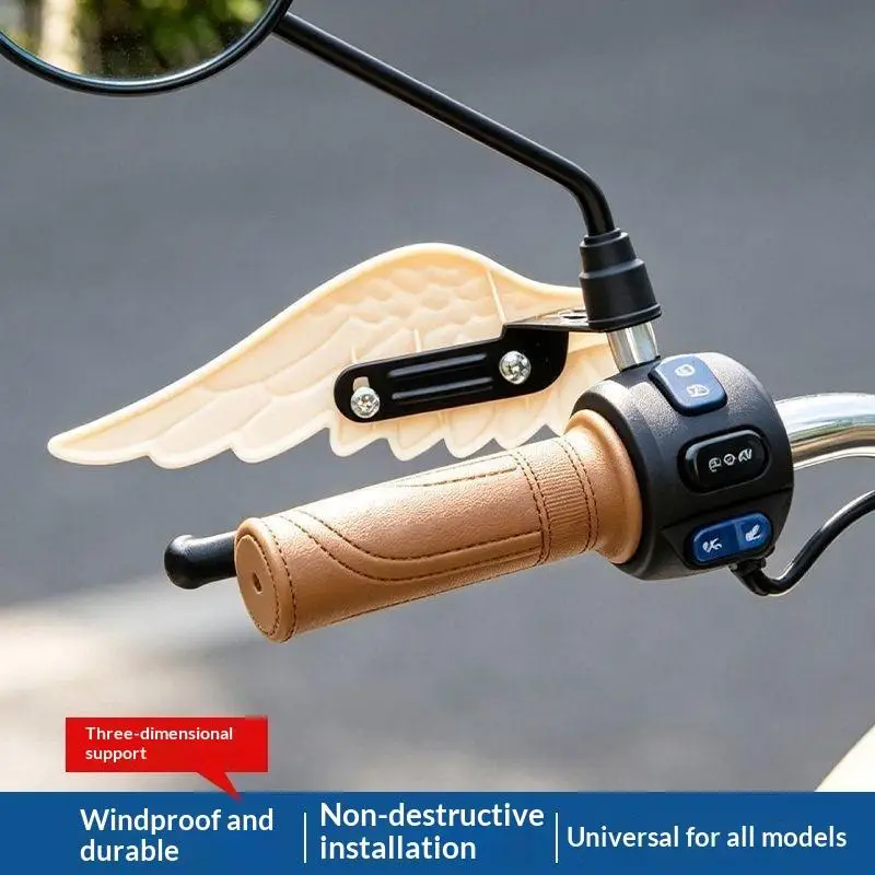 2Pcs Motorcycle Handlebar Windshield Universal Angel Wings Handguards For E-Scooter Moto Anti-Collision Handlebar Protectors