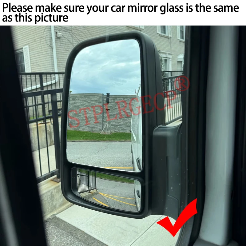 Nicht beheiztes Spiegelglas für die linke und rechte Autotür für Mercedes-Benz Sprinter 2500 3500 W906 06-18 und VW Crafter 06-16 – Detail 2