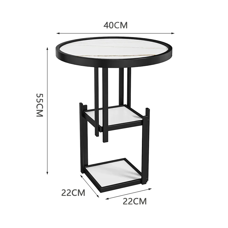 YY Stone Plate Storage Rack Modern Minimalist Bedside Cabinet Sofa Side Table Coffee